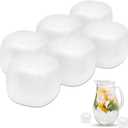 Extra Large Reusable Ice Cubes for Drinks(2 Sq.) - 6 Pack BPA-Free Plastic Ice Cube for Coolers- Chills Drinks Without Diluting Suitable for Large Containers, Water Pitchers