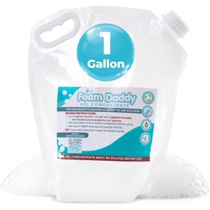FoamDaddy Professional Strength Ultra-Concentrated Gel – Makes 300-400 Gallons of Foam Party Fun – High Stacking, Hypoallergenic – Designed for Any Foam Machine – 1 Gallon