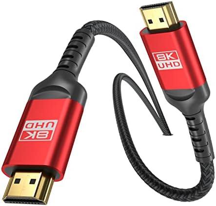 ALLEASA 8K Ultra 48Gbps High Speed 12 FT HDMI Cable, 12 Foot -4K@120Hz 8K@120Hz, eARC, HDR10, DTS:X, HDCP 2.2 & 2.3, Compatible with PS4/5,Blu-ray, Monitor,PC and More