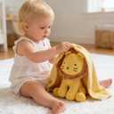 Lion Plush Corduroy Stuffed Animal for Baby, Toddler, Kids, Plushies Plush Doll Gifts for Boys Girls, Quality Material(Yellow) 11" (Yellow)