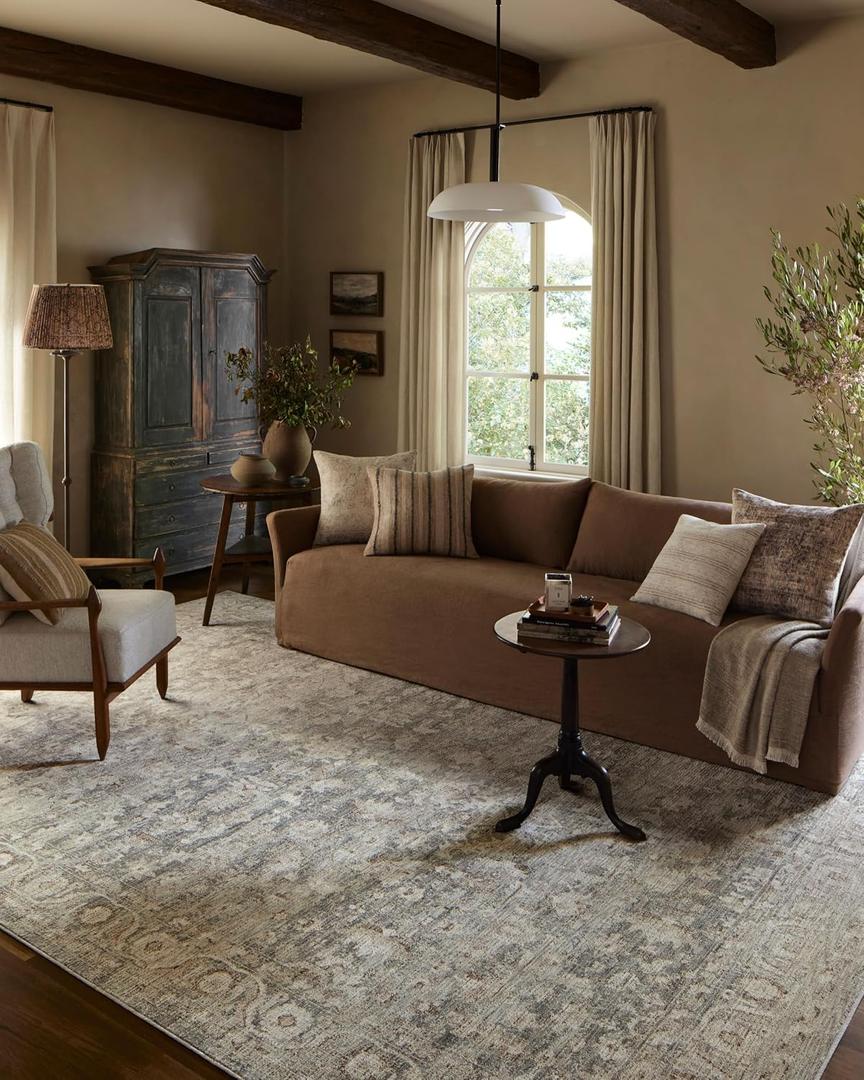 Loloi Amber Lewis Honora Collection HON-02 Slate/Beige 2'-0" x 3'-4" Accent Rug
