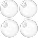 Retisee 4 Pcs Glass Globe Replacement for G9 Bulb Lighting Replacement Glass Lampshade 4 Inch Light Bulb Cover Light Fixtures, 0.8 Inch Fitter (Transparent)