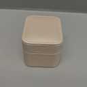 SANQIANWAN PU Leather Wedding Ring Box Jewelry Case for Proposal Engagement Ring Box Jewelry Display Box Gift Box for Birthday and Anniversary (Pearl White-B)