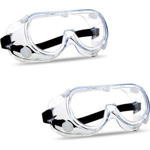 Super More Anti-Fog Protective Safety Goggles Clear Lens Wide-Vision (Transparent-2)