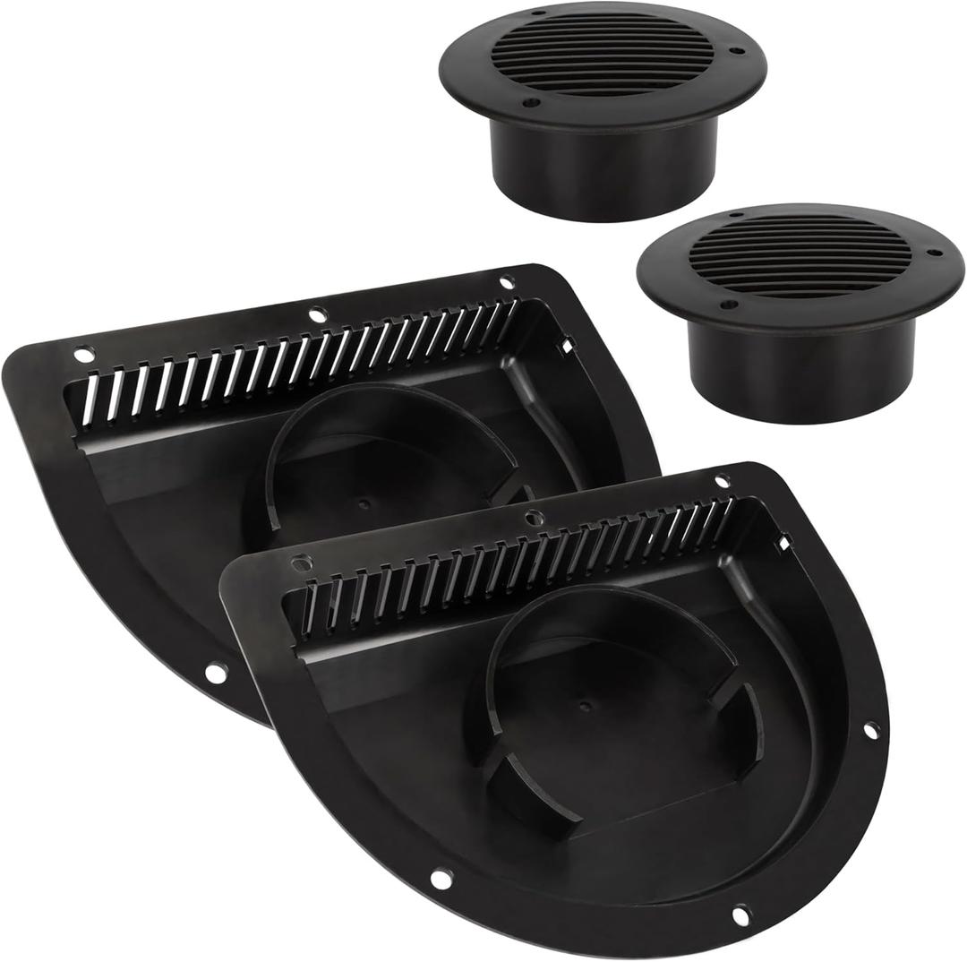 Lonffery RV Vent Covers for Trailer - Side Air Vents for ATV, Cycle, Truck, Cargo, Work Trailers