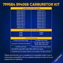 Upgraded 2026 799584 594058 Carburetor Kit - Compatible with Briggs & Stratton Carb 594057 592361 594529 09P600 series Troy Bilt TB110 TB200 103M02 09P702 550EX 625EX 675EX 725 LC121P 163cc Mower