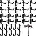 30 Pcs Storage Shed Tool Hooks Shed Accessories Compatible with Suncast/Craftsman J/U/V Shaped Tool Hanger Shelves Garden Garage Storage Organization Accessories for Hanging Shovel Rake (Black)