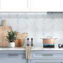 Modern Peel and Stick Wallpaper White and Blue Striped Wallpaper Boho Contact Paper 17.3''393'' Self Adhesive Wall Paper Removable Line Wallpapers Decorative for Bedroom Bathroom Cabinets Dcor