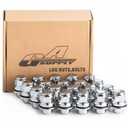 GAsupply M12x1.25 Lug Nuts, 20pcs OEM Factory Style Mag Seat 12mmx1.25 Wheel Lug Nuts, 13/16" 21mm Hex, 1.46 Inch 37mm Length (Silver)