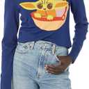 Amazon Essentials Disney | Marvel | Star Wars Women's Lightweight Crewneck Sweaters (Blue, XS)