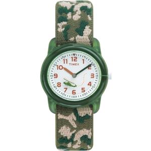 Timex TIME Machines 29mm Elastic Fabric Kids Watch (Green Camo)