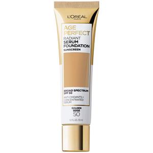 L'Oreal Paris Age Perfect Radiant Serum Foundation with SPF 50, Golden Beige, 1 Ounce