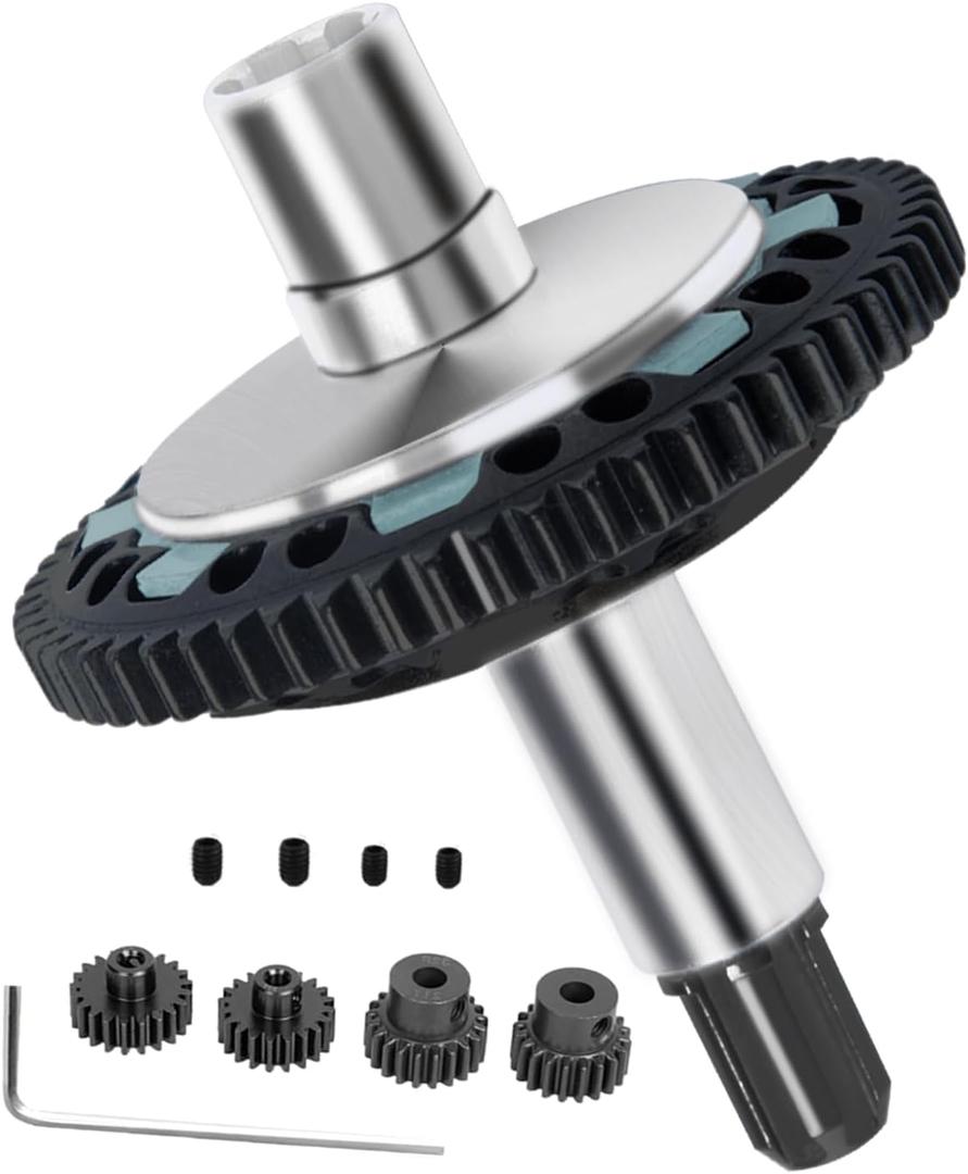 RC 57T Spur Gear 0.8Mod Slipper Set Upgrades Part for 1/10 Granite Senton Big Rock 3s blx 550 Mega Kraton Outcast 4s 1/8 Typhon 3s Mega,57T Gear w/ 20T/21T Pinion Gear,Black