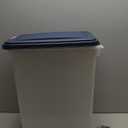 IRIS USA Airtight Pet Food Storage Container, Up to 54 lbs, Attachable Wheels, For Dog Cat Bird and Other Pet Food Storage Bin, Keep Fresh, Easy Mobility, BPA Free, Navy/Pearl