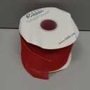 Ribbli Red Burlap Wired Ribbon, 4 Inch x Continuous 20 Yard, Wired Edge Ribbon for Wreaths,Big Bows,Tree Decoration,Outdoor Decoration