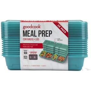 Good Cook 10784 Meal Prep Containers, Lunch, Blue, 10-Pk. - Quantity 44