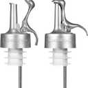 Liquor Pour Spouts, Liquor Bottle Pourer Spouts, Alcohol Pour Spouts,Bar Pour Spouts,Suitable for Alcohol, Beverage, Vinegar, Wine for Bar Accessories-2Pcs