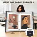 JoyCat 18 x 24 Art Portfolio Binder, 30 Pockets Display 60 Pages, Black