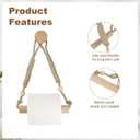 uxcell 2 Pcs Wood Jute Rope Toilet Paper Holder for Bathroom Decor,Round Beads/Wood Color