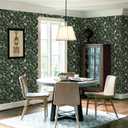 Safiyya Peel and Stick Wallpaper Floral Contact Paper Boho Wall Paper Self Adhesive Removable Wallpaper for Bedroom 197"x17.3" Covering Vinyl Rolls (Dark Green)