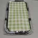 Insulated Picnic Basket,Collapsible Cooler Bag,32L Grocery Basket with Lid,2 Sturdy Handles,Storage Basket for Picnic,Food Delivery,Take Outs,Market Shopping,Travel (Green Grid) (32L-NO LeakProof)