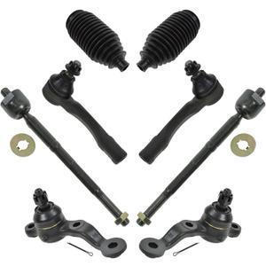 TRQ Front Steering and Suspension Kit Tie Rods Ball Joints Steering Rack Pinion Bellows Compatible with 2001 Lexus IS300 from 10/01/00 Production Date Front 2002-2005 Lexus IS300
