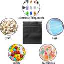 100 Pack Smell Proof Bags 3 x 4 Inch Resealable Mylar Bags Foil Pouch Bag Flat Bag Matte Black