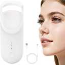 Heated Eyelash Curler, Electric Eyelash Curler with 2-Temp Modes & Type-C Charging, 8s Fast Heat 3s Style 24H Lift for Long-Lasting Natural Effortless Curls, Mini Heated Lash Curler for Women(White)