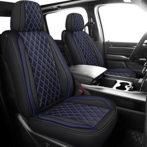 MIROZO Car Seat Covers For Chevy Silverado GMC Sierra,Truck Seat Covers Compatible with 2007-2013 and 2019-2025 Chevy Silverado GMC Sierra 1500 2500HD 3500HD Pickup Seat Covers (Blue,Full Set)