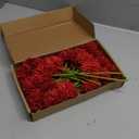 Kimura's Cabin 20pcs Fake Mums Flowers Artificial Silk Chrysanthemum Hydrangeas Ball for Wedding Arrangements Home Kitchen Party Table Centerpieces DIY Bouquets (Red)