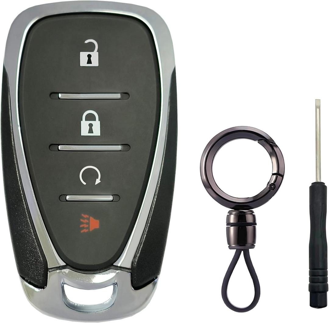 Replacement Smart Key Fob Case Shell fit for 2017-2018 Chevy Bolt 2018-2020 Equinox 2017-2020 Trax 2018-2020 Sonic 2016-2019 Volt Cruze Keyless Entry Key Fob Cover