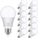 Yochoice 12Pack A19 LED Light Bulbs 100 Watt Equivalent 5000K Daylight White, No Flicker E26 Medium Screw Base Bulbs, 1100Lumens, Non Dimmable