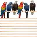 Bird Perches Natural Wood Double Slots, 30 Inches, 8 Pcs
0.6 Inch Diameter Rods for Parrot Macaw Cockatoo Parakeet, Replacement Stand, Smooth Natural Branch for Aviary