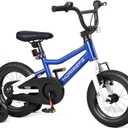 KORIMEFA Kids BMX Bike for 2-8 Years Old, 12 14 16 Inch Coaster Brake Bicycle with Removable Training Wheels, Children Bike for Little Boys & Girls, Rider Height 33-50 Inch