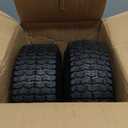 2 Pack 13x5.00-6 Lawn Tractor Pneumatic wheel,Wheelbarrow tire Turf Tread,3.13" hub length with steel rim,Flange ID 0.76''