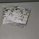 2 x Sage Green Eucalyptus Leaves Curtain Valance for Windows Watercolor Window Treatments 1 Panel Short Curtains for Kitchen Windows Bathroom Bedroom,42 x 12 Inch