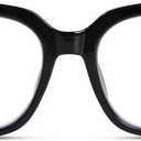 Oversized Reading Glasses for Women Men Large Square Frame Readers Trendy Eyeglasses with Spring Hinges (Black)