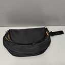 FEIBOON Spacious Nylon Crossbody Bag Bum Bag Handbags Wallets Purses Trendy Shoulder Bag for Women (black)