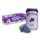 Waterloo Sparkling Water, Grape Naturally Flavored, 12 Fl Oz Cans (Pack of 12) Zero Calories and Zero Sugar or Sweeteners (EXP 12/18/26)