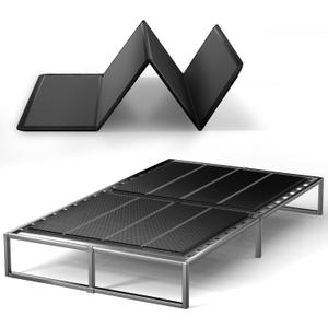 Bunkie Board 10MM, Folding Spring Box, Light and Thin, Breathable, Noise Minimizing, Moisture Resistant Bunkieboards, Bed Support Flat Noodles, Queen Size 60x80''