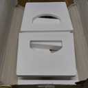 JACNITAD Foldable Toilet Stool, 7 Inch Poop Stool for Bathroom, Bamboo Toilet Stool Squat Adult, Collapsible Squatting Potty Stool with Non-Slip Strip - Improve Squatting Posture and Comfort, White