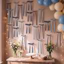 18 Pcs Denim Bow Wall Decoration DIY Bow Photo Backdrops Vintage Blue Jean Bows Wreath Garland Party Decorations for Denim Birthday Baby Shower Bachelorette Wedding Anniversary Bedroom Decor