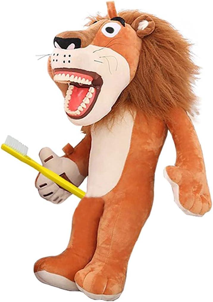 Tooth Fairy Plush Doll, Dental Plush Oral Health Presentation Puppet Lion Tooth Fairy Dental Educational Plush Large Size Doll with Teeth (Large Lion Doll)