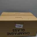 Square Wine Glasses Set of 12,10oz Large Champagne Flute, Square Unique White & Red Wine Goblets, Dishwasher-safe Clear (12)