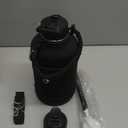 Insulated Water Bottle | Thickened Stainless Steel Vacuum Metal | Portable Sports Half Gallon Large Water Jug for Gym and Hiking with Straw, Carrier Bag, Handle Strap | BPA-Free 64 oz (Advanced Black)