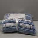 Modern Threads 6 Piece Set, 2 Bath Towels, 2 Hand Towels, 2 Washcloths Yarn Dyed Jacquard/Solid Towel Set Ophelia Blue