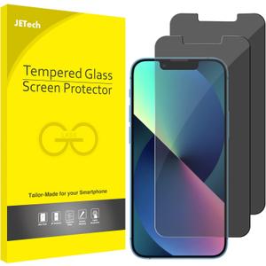 JETech Privacy Screen Protector for iPhone 17e (2026) / iPhone 16e / iPhone 13/13 Pro, Anti Spy Tempered Glass Film, 6.1-Inch Display, 2-Pack