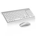 cimetech EasyTyping KF10 Wireless Keyboard and Mouse Combo, [Silent Scissor Switch Keys][Labor-Saving Keys] Ultra Slim Wireless Computer Keyboard and Mouse, Easy Setup for PC/ Laptop/ Windows - Silver