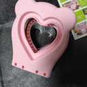 uxcell Crustless Sandwich Cutter, Heart Shape Uncrustable Sandwich Maker Sealer Press Bread Cookie Cutter and Sealer for DIY Breakfast Lunch Afternoon Tea (Pink)