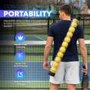 Collapsible Pickleball Pickup Tube for Pickleballs - Holds 17 Balls, Portable Pickleball Retriever Tool